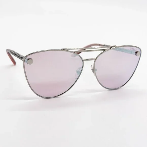 NEW VE2267 1000/7V VERSACE SUNGLASSES SILVER PINK VE2267 10007V display picture 2
